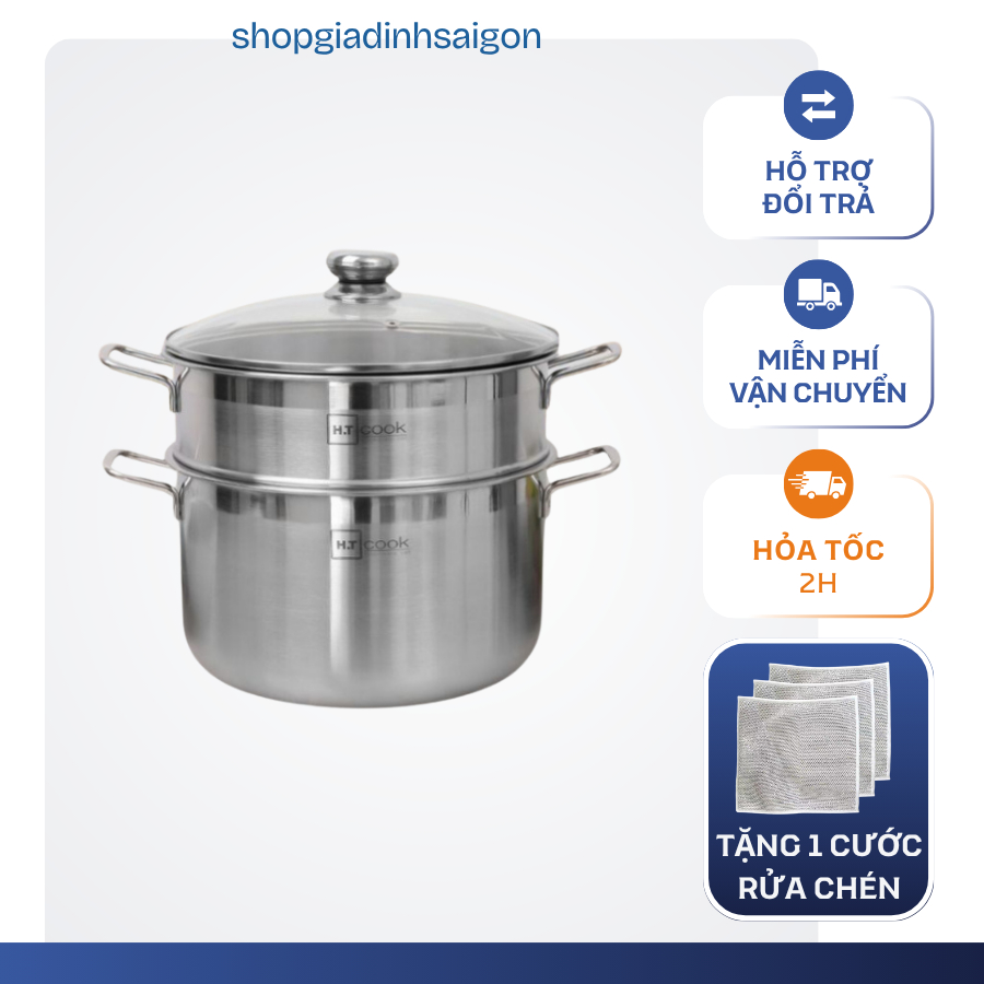 BỘ NỒI XỬNG HẤP HTCOOK 30CM