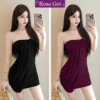  Đầm body đầm 349 cúp ngực phối bèo chéo ngang nhún sang chảnh dự tiệc CÓ MÚT 
