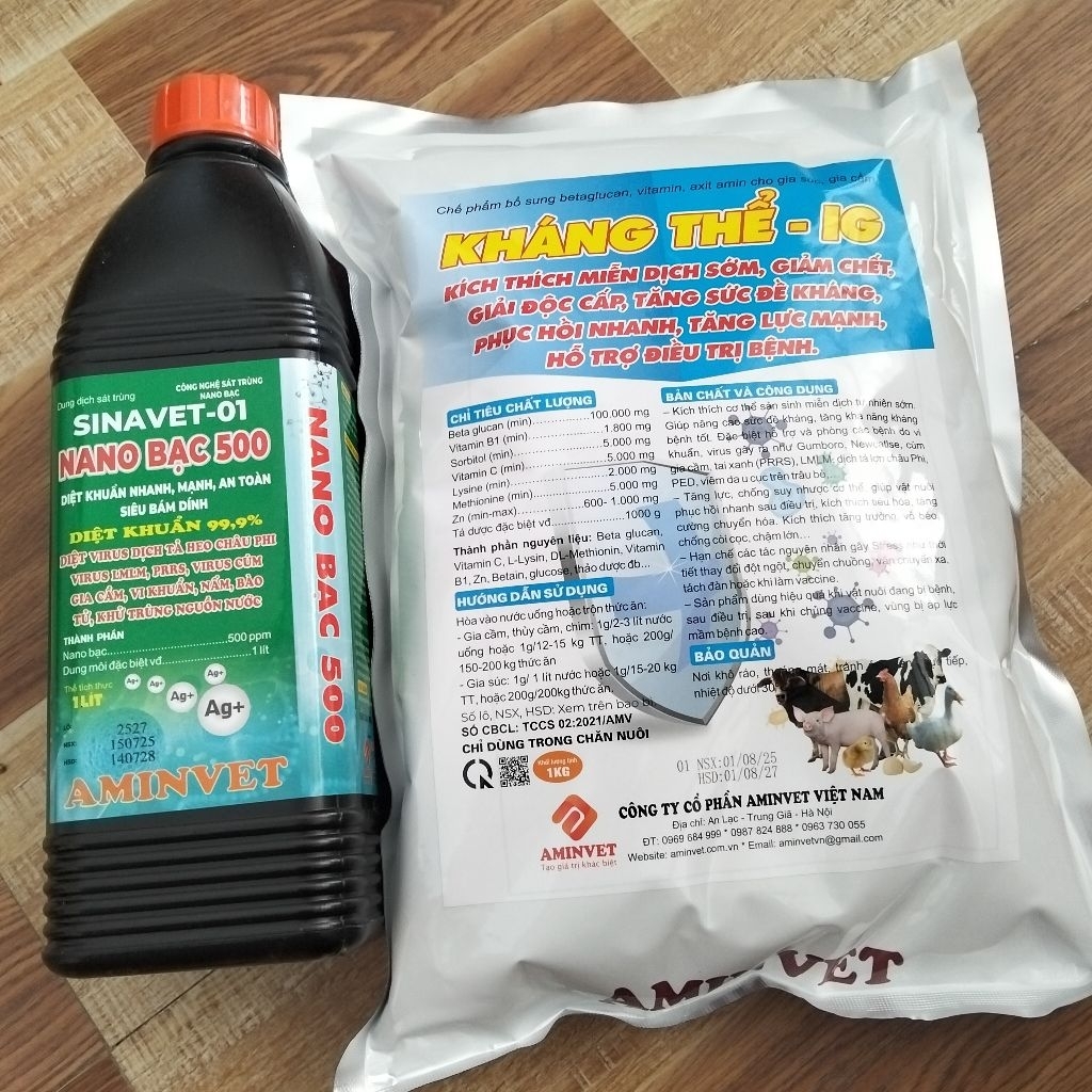 NANO BẠC & KHÁNG THỂ IG cho gà heo