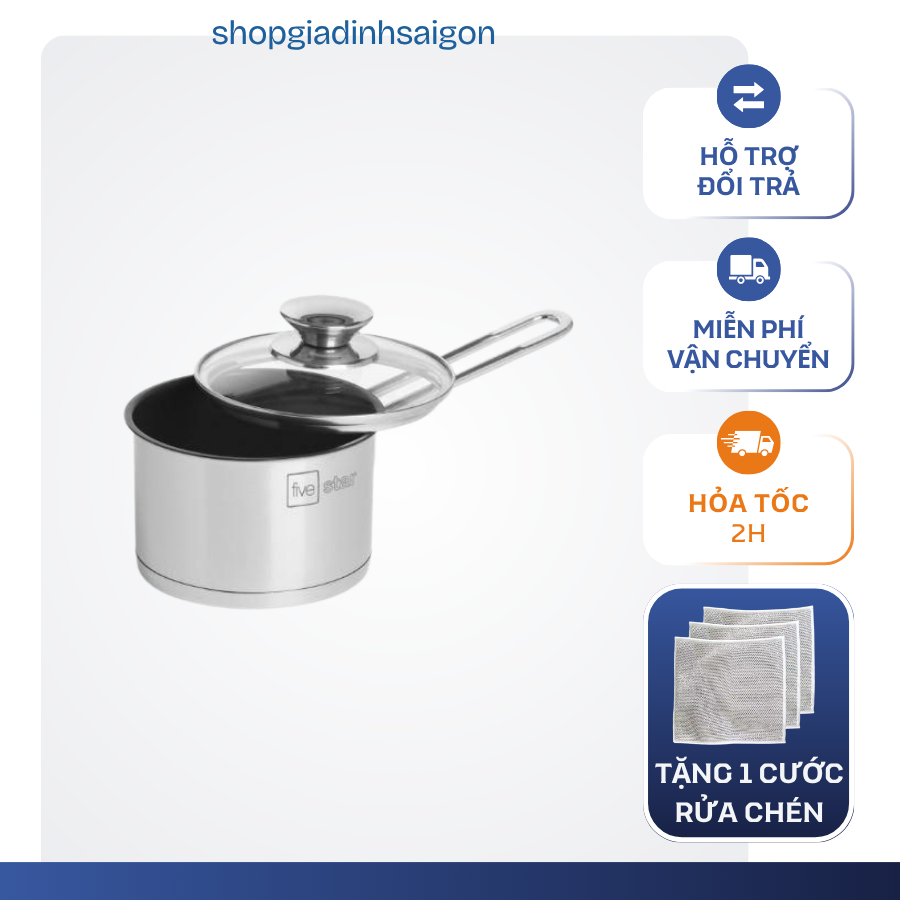 QUÁNH INOX FIVESTAR CHỐNG DÍNH 12CM