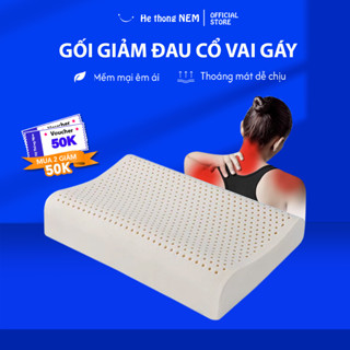 Ruột Gối Cao Su Non Cao Cấp He thong Nem Thiết Kế Cổ Công Thái Học Lượn Sóng Nằm Ngủ Chống Đau Cổ Vai Gáy, Giảm Ngáy