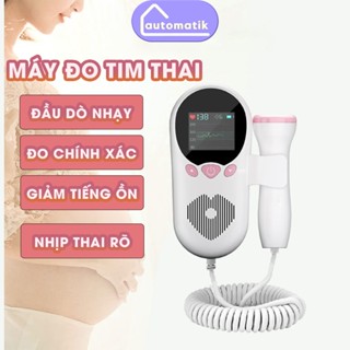  Máy Đo Tim Thai Tại Nhà Theo Dõi Nhịp Tim Thai Nhi Automatik Cho Mẹ Bầu An Toàn Chính Xác Dò Nhạy Rõ Âm Chống Nước LCD 