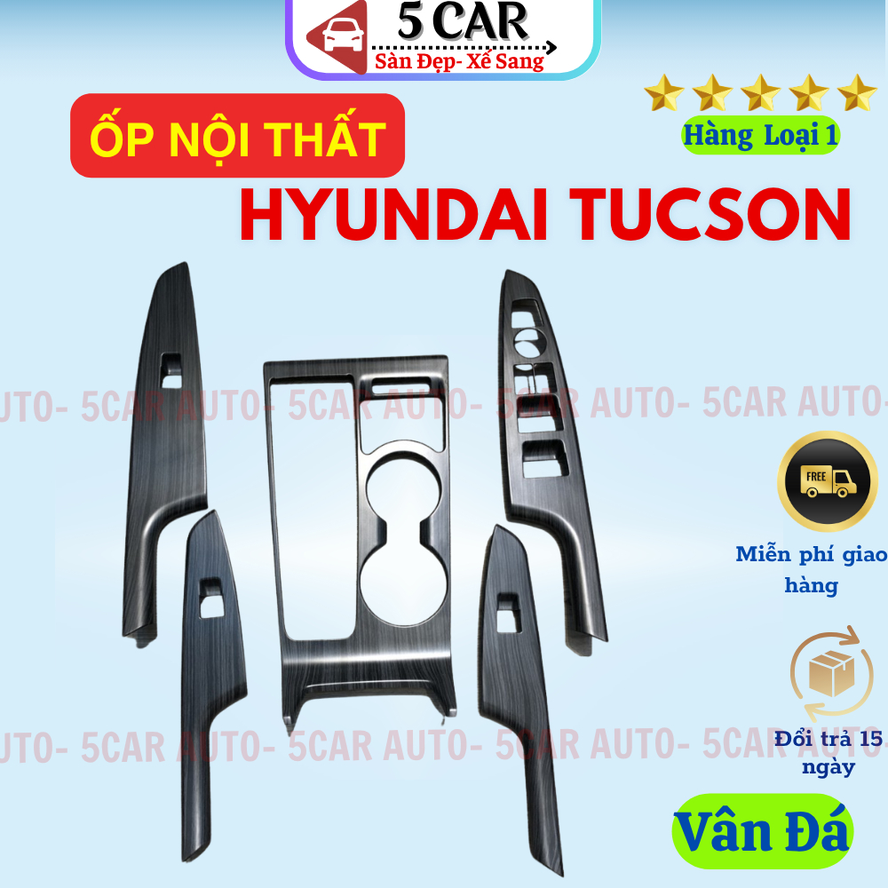 Tucson,Bộ ốp nội thất theo xe Tucson 2016 - 2020, Mẫu VÂN ĐÁ