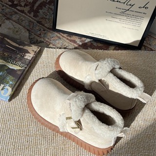  Giày Boot Nữ Đi Tuyết Phối Lông Cừu Chống Trượt Ấm Áp Giày Cotton Dày Dặn 2 Lớp Hàng Chuẩn QC DL2 Gogoback 