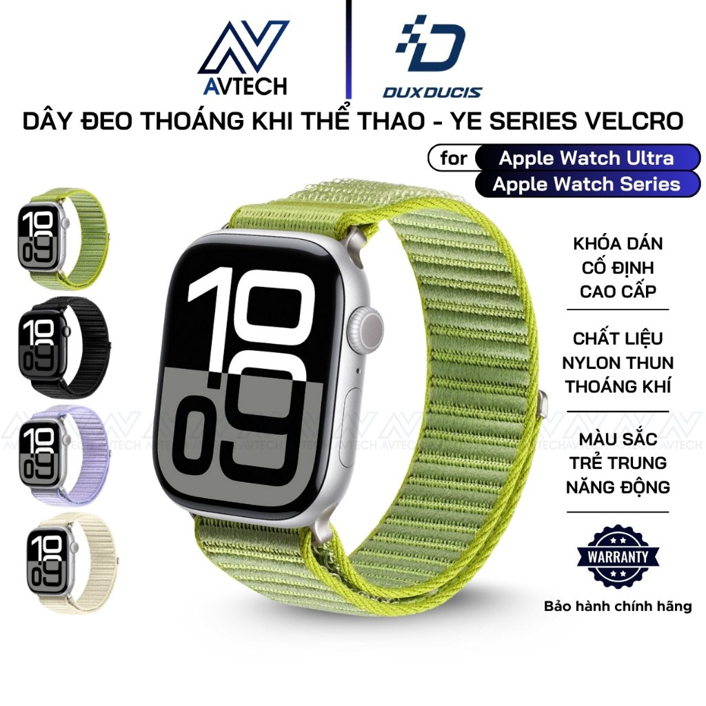 Dây Đeo Thể Thao Nylon Dux Ducis cho Apple Watch Ultra 2/1, Apple Watch Series 10-3/SE/SE2, YE Serie