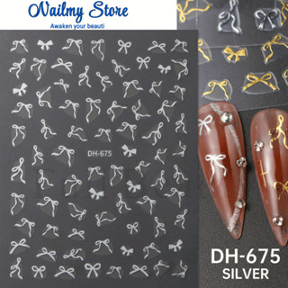  Sticker dán móng sticker nail miếng dán móng tay 3D nail sticker mã nơ rẻ DH-675 