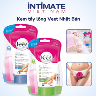 Kem tẩy lông Veet Nhật Bản tẩy lông vùng kín, nách, lông chân tay wax lông da nhạy cảm không rát da 150g