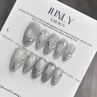 Nailbox JUNLY Thiết Kế Móng Tay Giả Mắt mèo ánh trăng cô dâu cho nữ mã 590