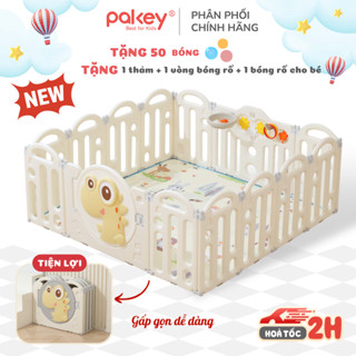 Quây Cũi Nhựa Gấp Gọn Khủng Long Cho Bé, Nhà Banh Cho Bé Tặng Kèm Thảm + Bóng + Vòng Bóng Rổ - Bảo Hành Trọn Đời