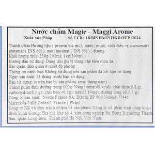 [Date T9/2026] Nước tương Maggi Arome Pháp 800ml