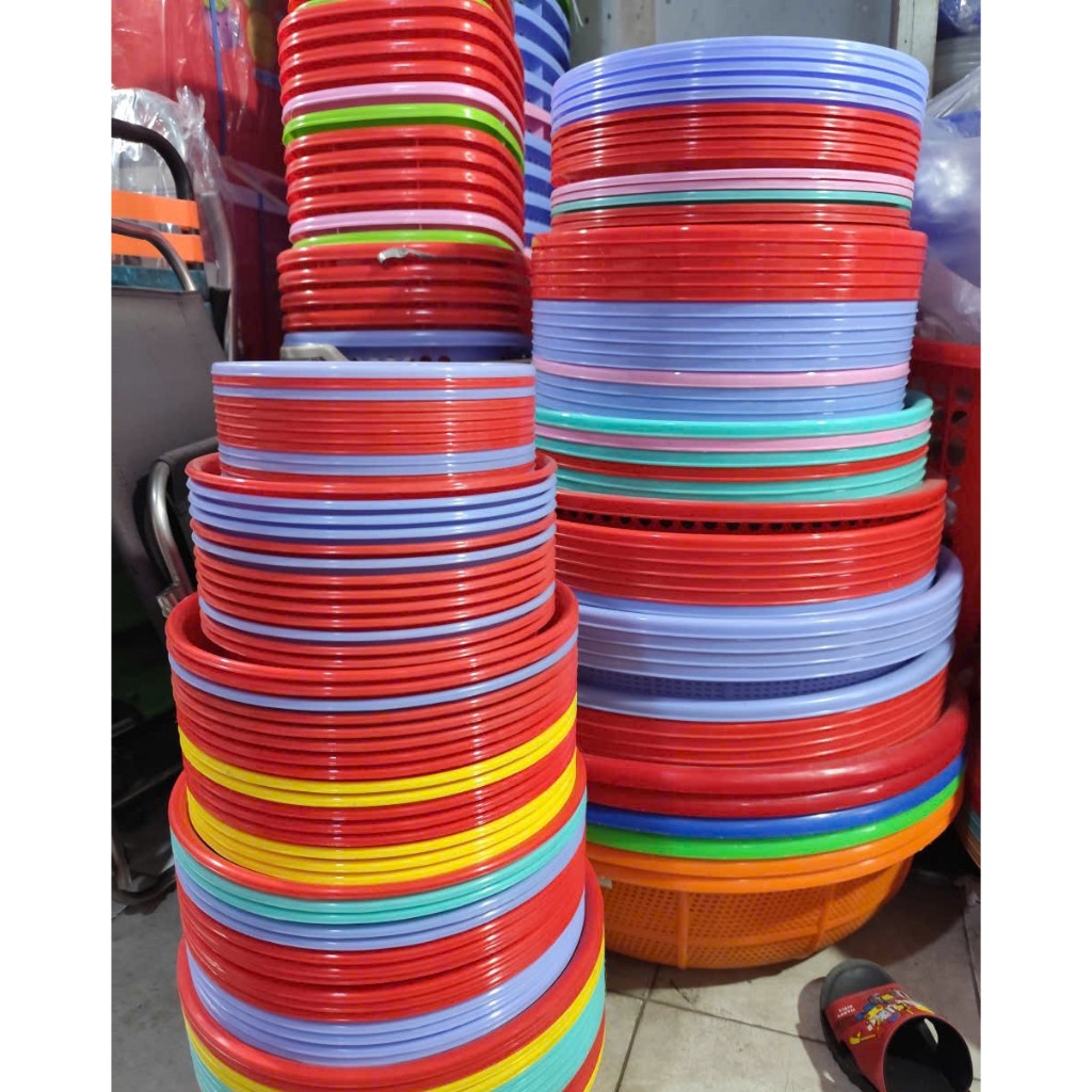 Combo 10 Rổ gạo, rổ nhựa tròn Duy Tân, rổ nhựa lổ nhỏ đủ size, nhựa nguyên sinh