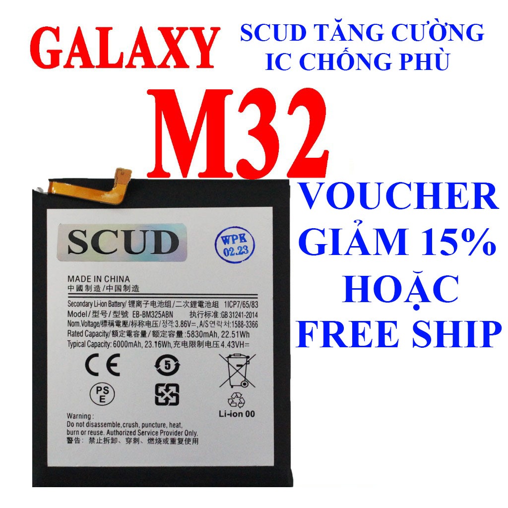 Pin Scud cho Sasmung Galaxy M32 - 6000mAh