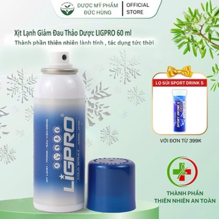  Chai Xịt Lạnh Giảm Đau Thảo Dược LIGPRO Giảm Đau Chấn Thương Thể Thao Giảm Căng Cơ 160ml 
