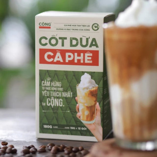  Cà Phê Cốt Dừa Cộng Cà Phê Ngon Chuẩn Gu Đậm Đà Thơm Ngon Hộp 12 Gói 