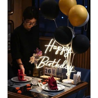   Hỏa Tốc  Đèn led neon chữ Happy Birthday.Đèn trang trí tiệc.Đèn decor quán.tiệm. 
