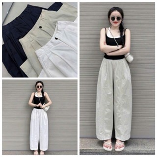 Quần Ống Rộng Nữ Chất Kaki Gió Lụa Loại Đẹp Không Nhăn Cạp Cao Lưng Chun Sau Co Dãn MA789