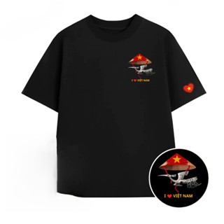 [Hỏa Tốc 2h ] Áo Thun Form Rộng Việt Nam Hình Chim Hạc Cờ Đỏ Sao Vàng Nón Lá Mũ Cối Hottrend 2/9 Cotton Việt