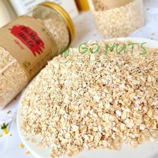 Yến Mạch hữu cơ ăn liền cán nguyên, cán vỡ (cán dẹt mỏng) GO NUTS hộp 500g, hỗ trợ giảm cân ăn kiêng
