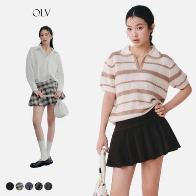 Chân váy OLV xếp ly dáng ngắn cạp trễ Inez nhiều màu trẻ trung phù hợp đi chơi đi học