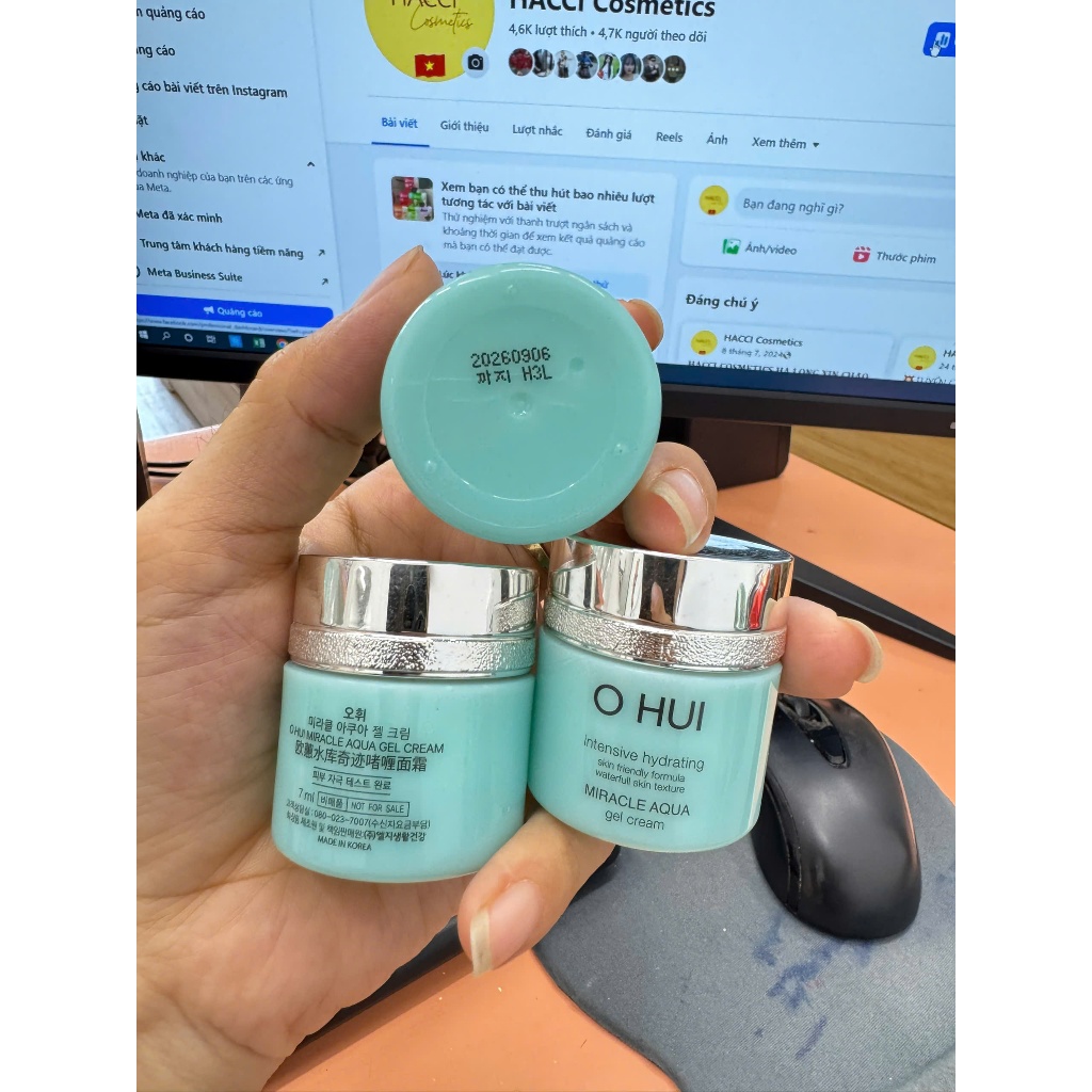 (Xả Hàng) kem Dưỡng Ohui Miracle Aqua Gel Cream 7ml