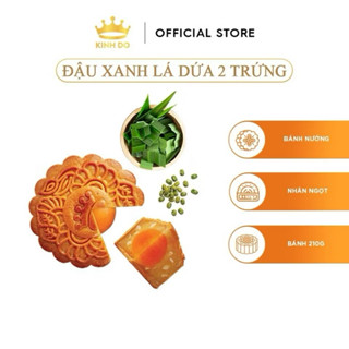 Bánh Trung Thu Kinh Đô - Bánh Nướng Nhân Ngọt 2 Trứng 210G (Khoai Môn Hạt Sen/ Sữa Dừa Hạt Dưa/ Đậu Xanh Lá Dứa...