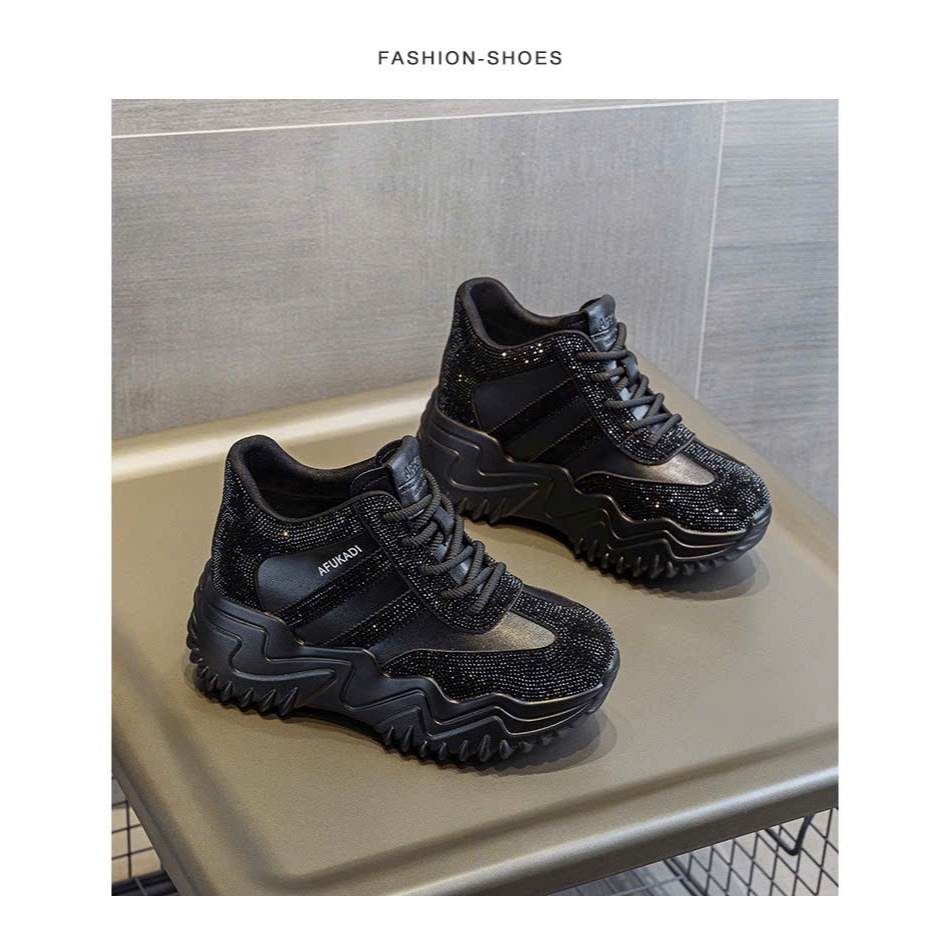 Giày thể thao nữ độn đế chất dày MuiMui fullbox Hàng Qc cao cấp