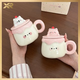 cốc sứ hình bánh dễ thương quà sinh nhật quà ngày tình nhân 400ml Bộ hộp quà tặng cao cấp - BDB