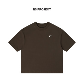 Áo Thun Boxy Fit ROSS STUDIO Nâu Đậm Cotton 280gsm Logo Kim Loại - R IC BASIC BROWN UNISEX