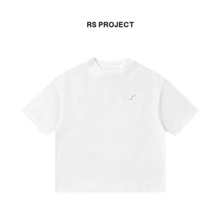 Áo Thun Boxy Fit ROSS STUDIO Trắng Cotton 280gsm - 250gsm Logo Kim Loại - R IC BASIC WHITE