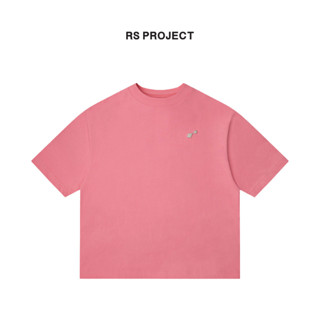 Áo Thun Unisex Boxy Fit ROSS STUDIO Hồng Cotton 280gsm Logo Kim Loại - R IC BASIC PINK
