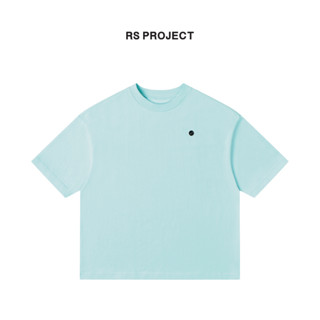Áo Thun Unisex Boxy Fit ROSS STUDIO Xanh Mint Cotton 280gsm Logo Kim Loại Tròn - R IC MINT GREEN