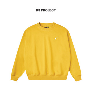 Áo Sweater Basic Vàng ROSS STUDIO Nỉ Chân Cua 440gsm Logo Kim Loại - R IC BASIC YELLOW SWEATER