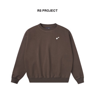 Áo Sweater Nâu Đậm RS PROJECT Nỉ Chân Cua 440gsm Logo Kim Loại - R IC BASIC BROWN