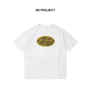 Áo Thun Unisex Boxy Fit ROSS STUDIO Trắng Artwork In Lụa Cotton 280gsm - R IC OVAL T-SHIRT