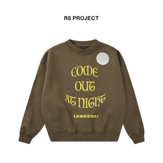 Áo Sweater Artwork ROSS STUDIO Nâu Nỉ Chân Cua 580gsm - R IC UNKNOWN SWEATER