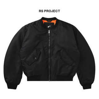 Áo Khoác Bomber ROSS STUDIO Đen Lót Bông Form Basic - R IC BOMBER BLACK JACKET