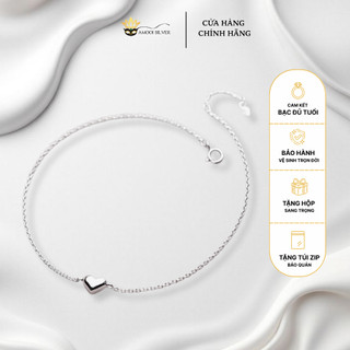 Lắc chân bạc S925 tim basic - Amooi Silver AC03