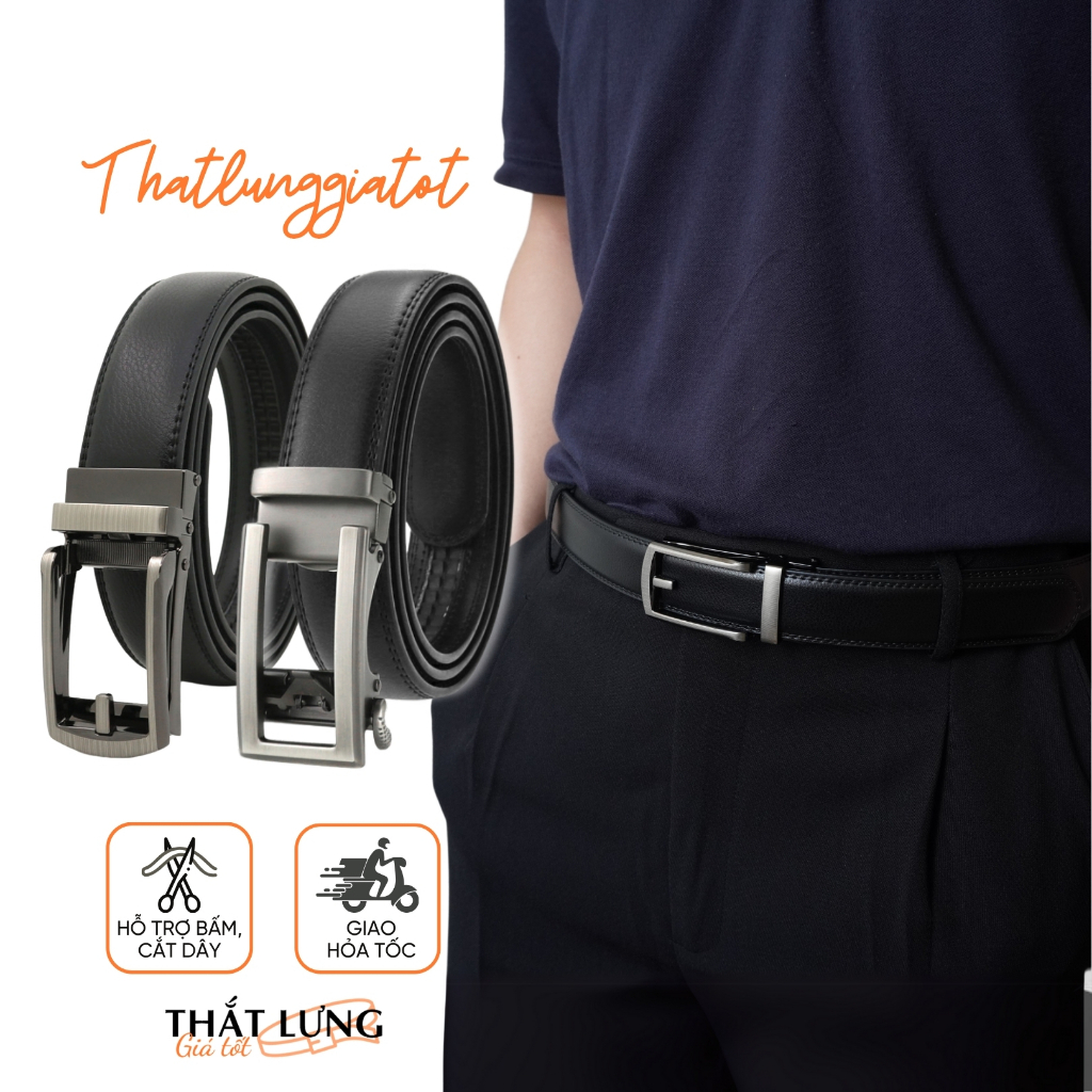  Thắt lưng nam học sinh đơn giản khóa tự động dây nịt nam bản 3cm TLD150 - Thắt Lưng Giá Tốt 