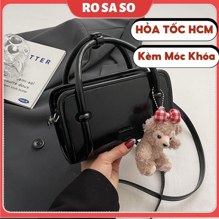 Túi xách nữ ROSASO cầm tay đeo vai đeo chéo đẹp đi làm khóa kéo đẹp cầm tay basic đi chơi TX179