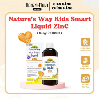 Siro Uống Nature's Way Kids Smart Liquid Zinc Bổ Sung Kẽm,Hỗ Trợ Tăng Sức Đề Kháng 100ml