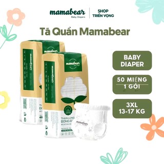 Bỉm xuyên đêm 100 miếng tã quần dán MAMABEAR đủ size M-8XL- Êm mềm cho da nhạy cảm,thun lưng đệm mây 