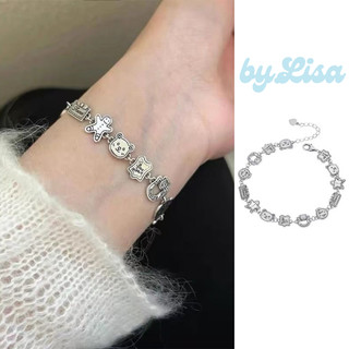  Vòng Tay Charm Gấu Cho Mùa Giáng Sinh Lắc Tay Unisex Màu Bạc Đồ Couple byLisa 