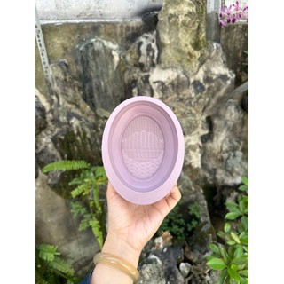 Chậu Silicone giặt cọ có thể gấp gọn ( Phom Tròn Oval + Trái Tim )