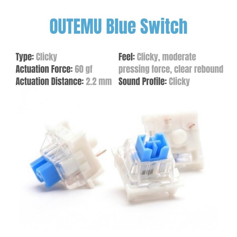 Combo 50C Switch Blue Outemu Cho Bàn Phím Cơ - Outemu Blue Switch Clicky Thay Thế