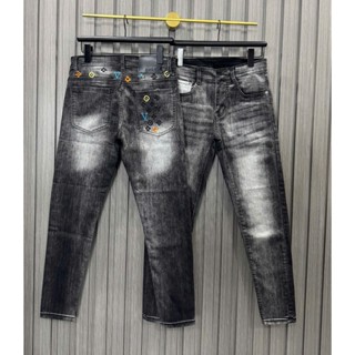 Quần jean nam XÁM thêu họa tiết sau túi jean co dãn tốt mẫu mới cao cấp shop