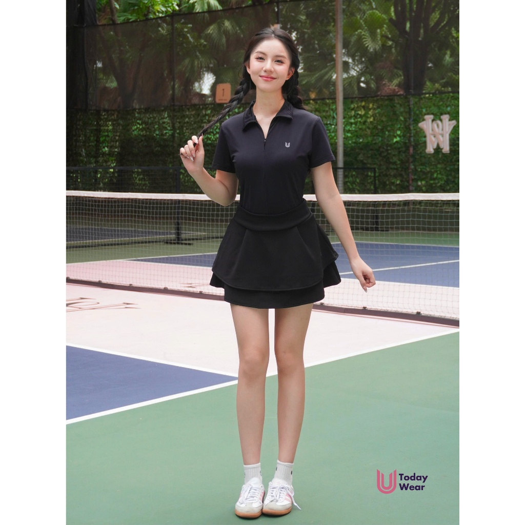 [Xả Hàng Giá Sốc] Chân váy ngắn thể thao Kira Skirt Today U Wear có bảo hộ dáng xoè hai tầng chơi cầu lông tennis chạy b | BigBuy360 - bigbuy360.vn