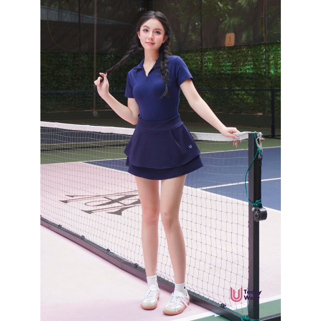 [Xả Hàng Giá Sốc] Chân váy ngắn thể thao Kira Skirt Today U Wear có bảo hộ dáng xoè hai tầng chơi cầu lông tennis chạy b | BigBuy360 - bigbuy360.vn