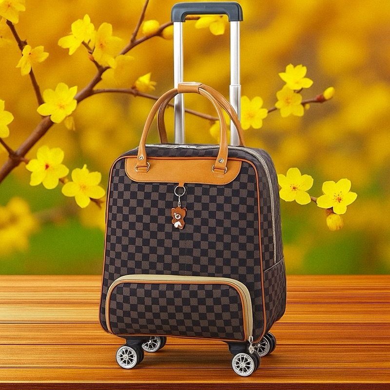 VALI Kéo Túi du lịch xách tay đa năng tiện dụng chất Da mềm chống nước