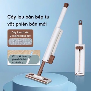  Cây lau mini tự vắt thông minh TT STORE chổi lau kính cầm tay chổi lau bếp đa năng đầu xoay 360 độ gạt nước tiện lợi 
