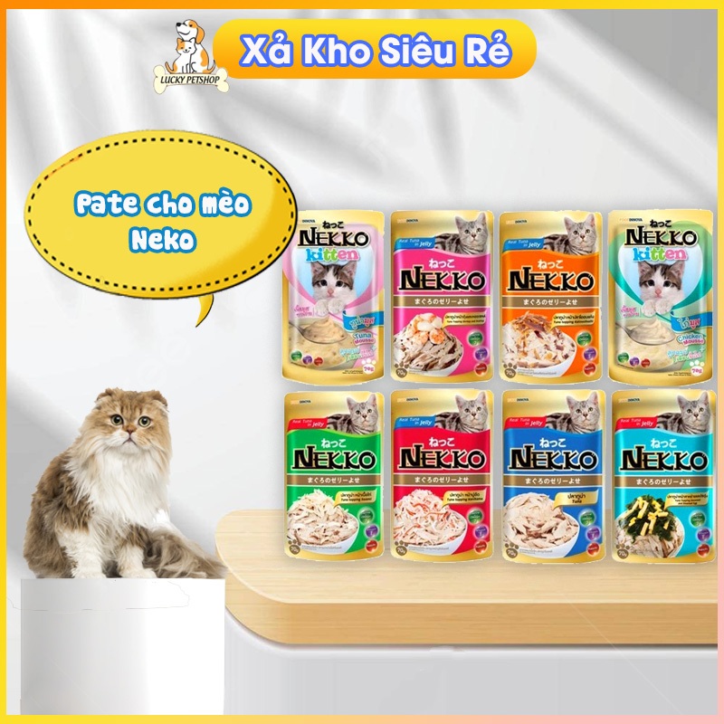 Pate Nekko jelly cho mèo trưởng thành, Nekko kitten cho mèo con